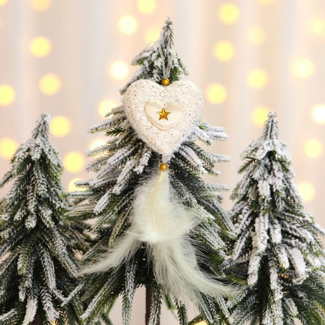 Christmas Feather Ornaments for a Soft Snowy Tree Display