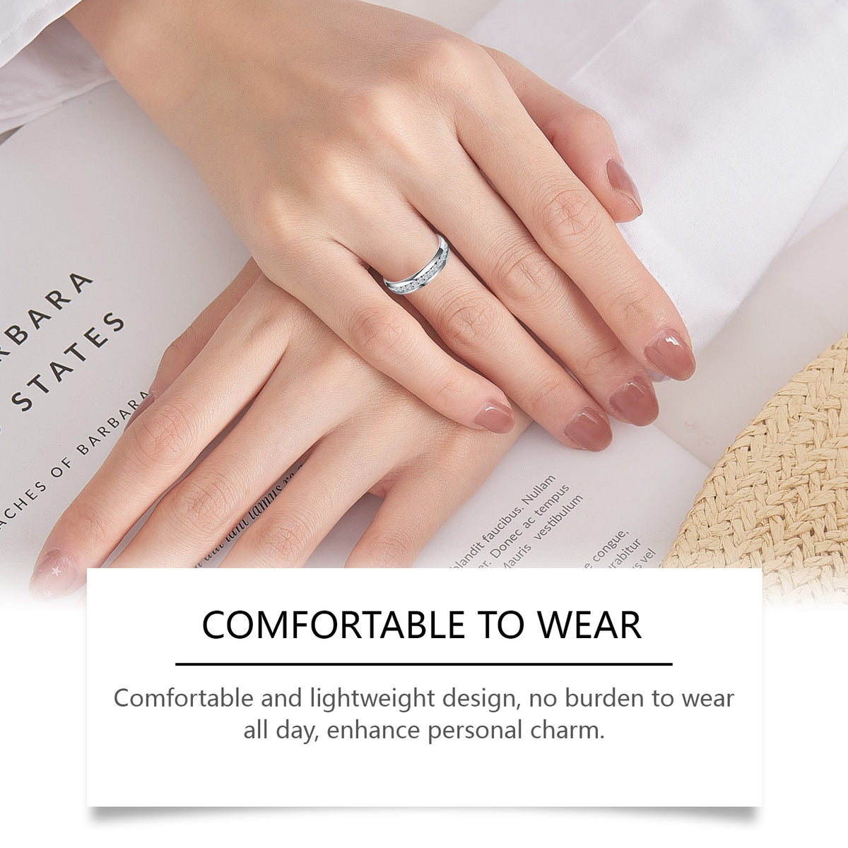 Silver Dot Diamond Ring for Comfortable Daily Wear