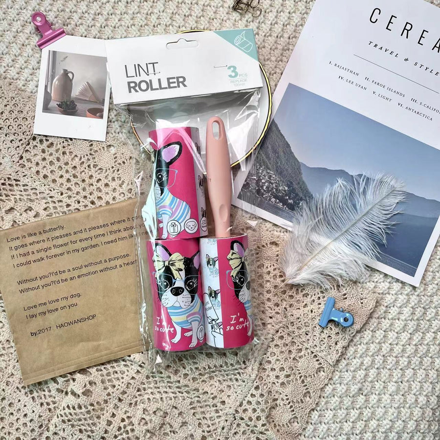Cartoon Lint Roller — Cute Tearable Pet Hair Remover