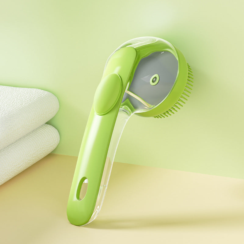 Pet Bath Brush with Soap Dispenser for Easier Washing