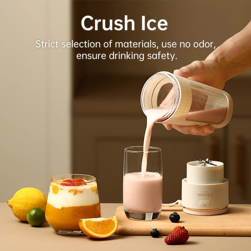 Portable Wireless Juicer Cup with Straw, 340ML Blender