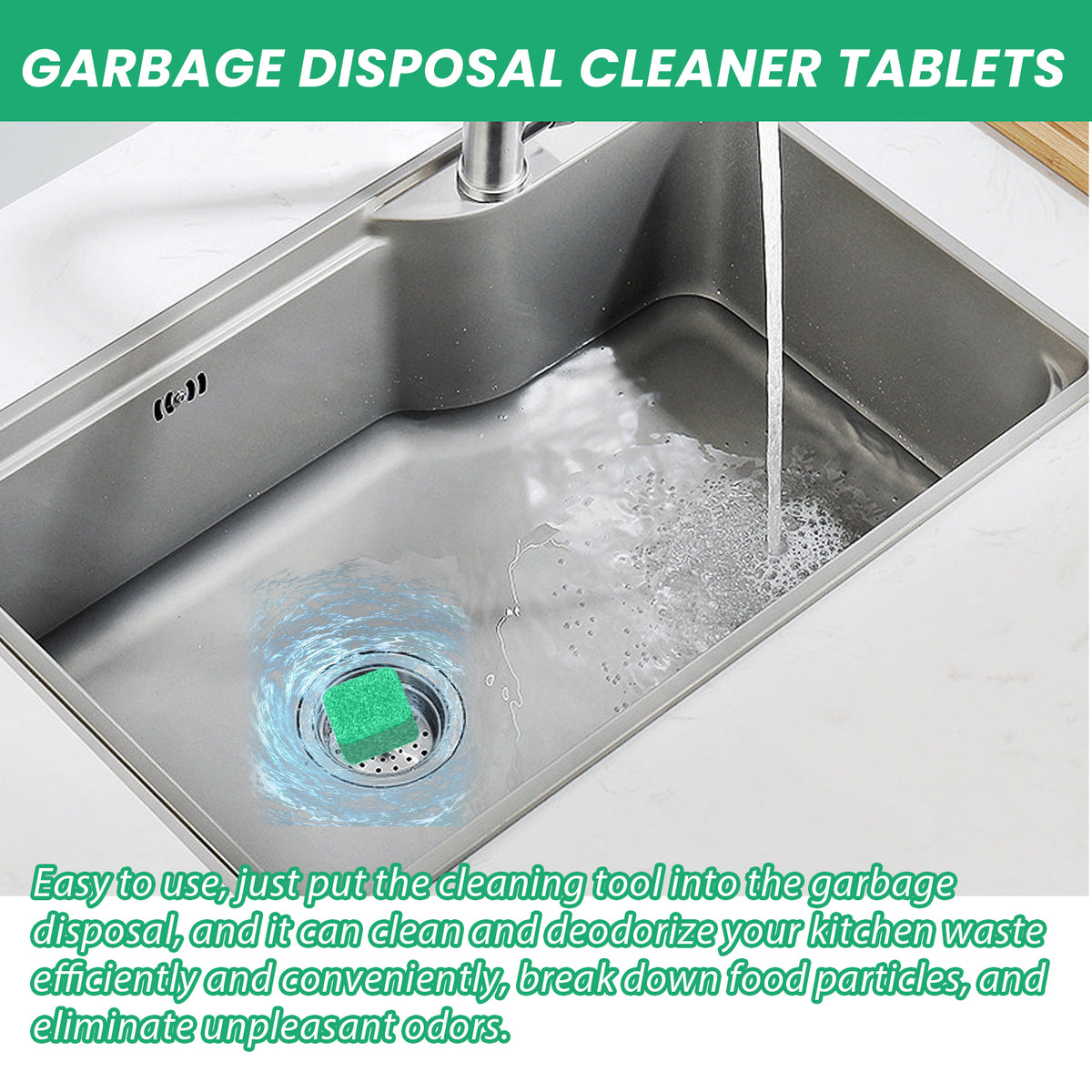 Garbage Disposal Cleaning Tablets for Fresh, Clean Drains