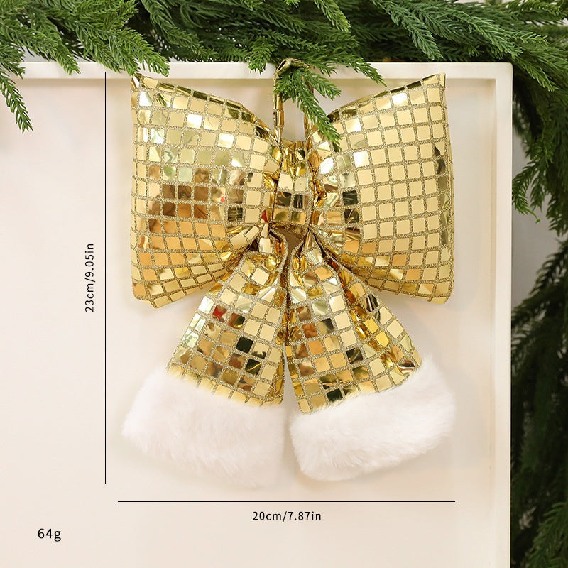 Shiny Butterfly Bow Christmas Tree Ornament Display