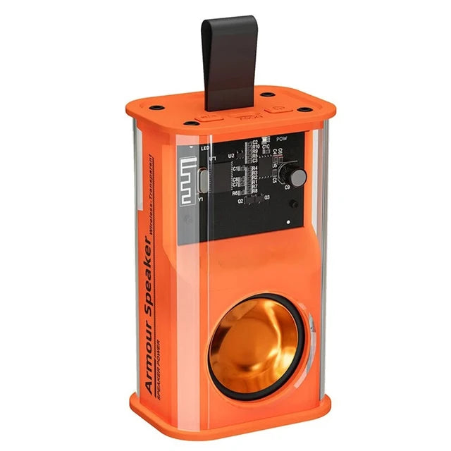 Transparent Bluetooth Speaker: BT 5.3 Bass & Mood Light
