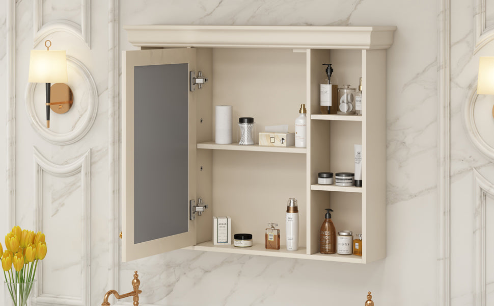 Wall Mounted Bathroom Storage Cabinet with Mirror Door