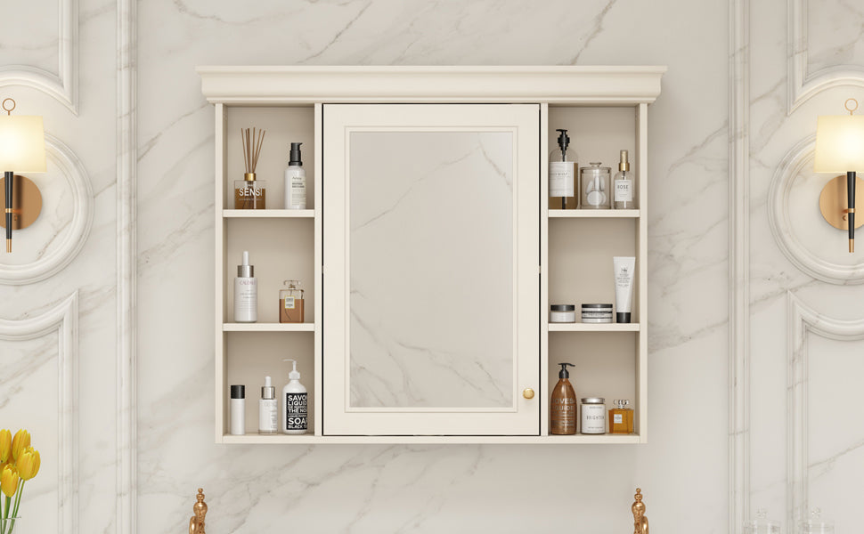 Wall Mounted Bathroom Storage Cabinet with Mirror Door
