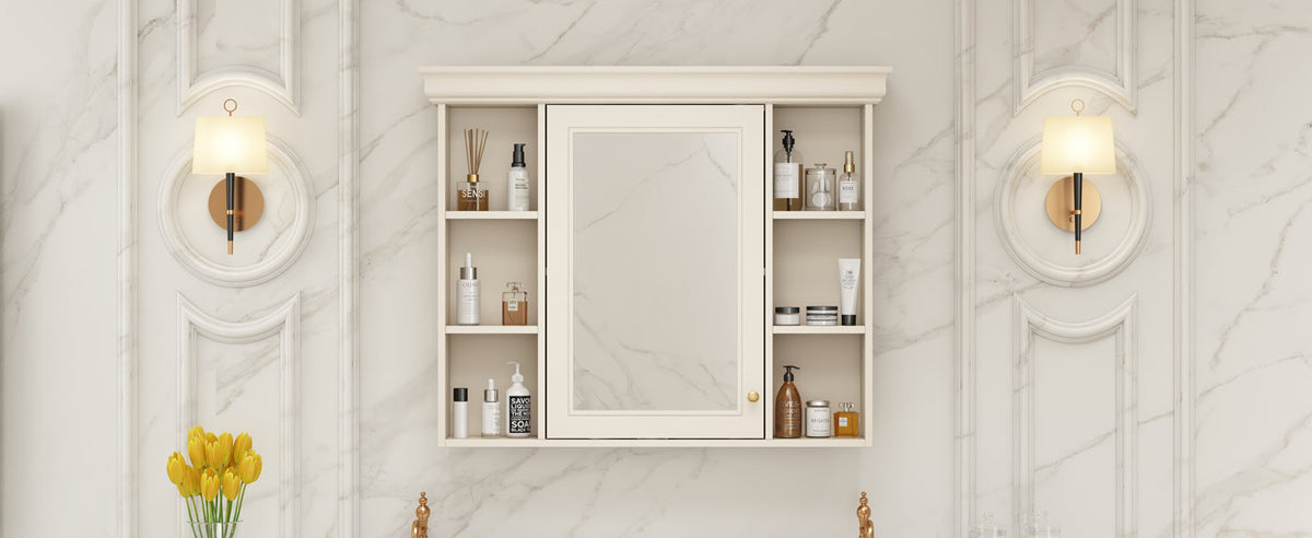 Wall Mounted Bathroom Storage Cabinet with Mirror Door
