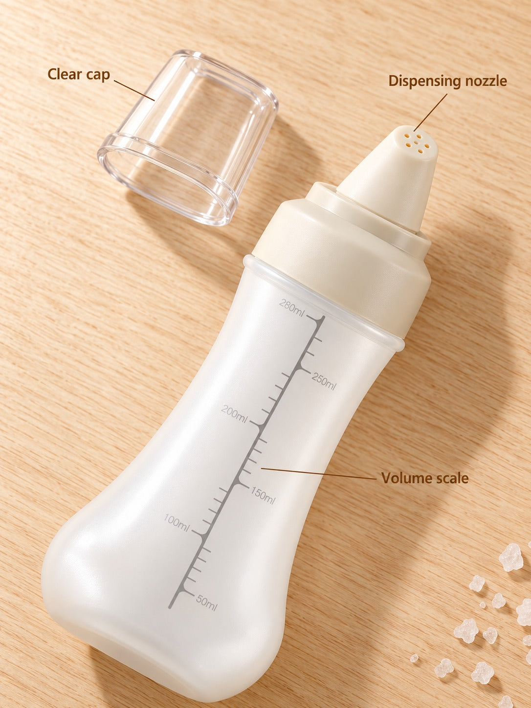 350ml Squeeze Bottle with Five-Hole Nozzle for Sauces