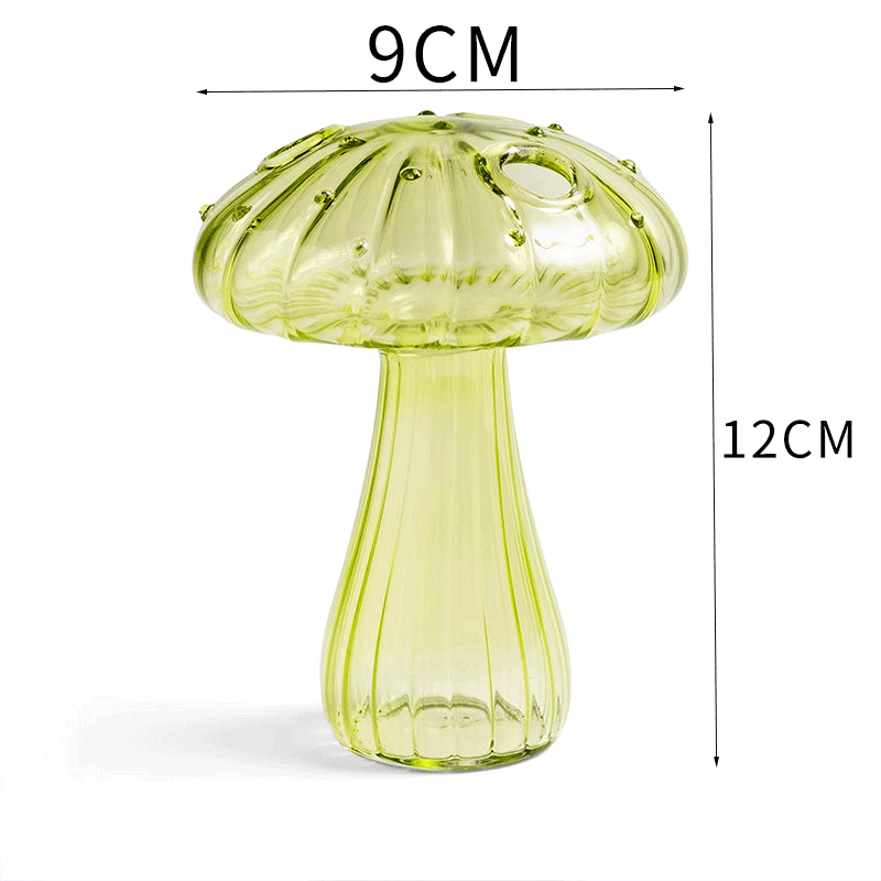 Glass Mushroom Vase for Colorful Statement Home Decor