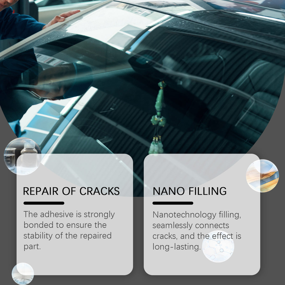 Windshield Repair Kit for Small Cracks and Clearer Glass