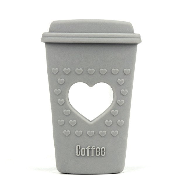 Silicone Coffee Cup Teether for Gentle Gum Relief