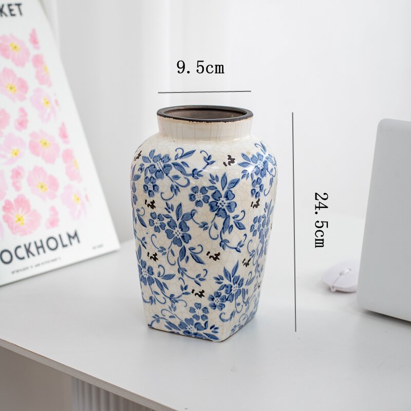 Blue And White Ceramic Vase For Timeless Vintage Style