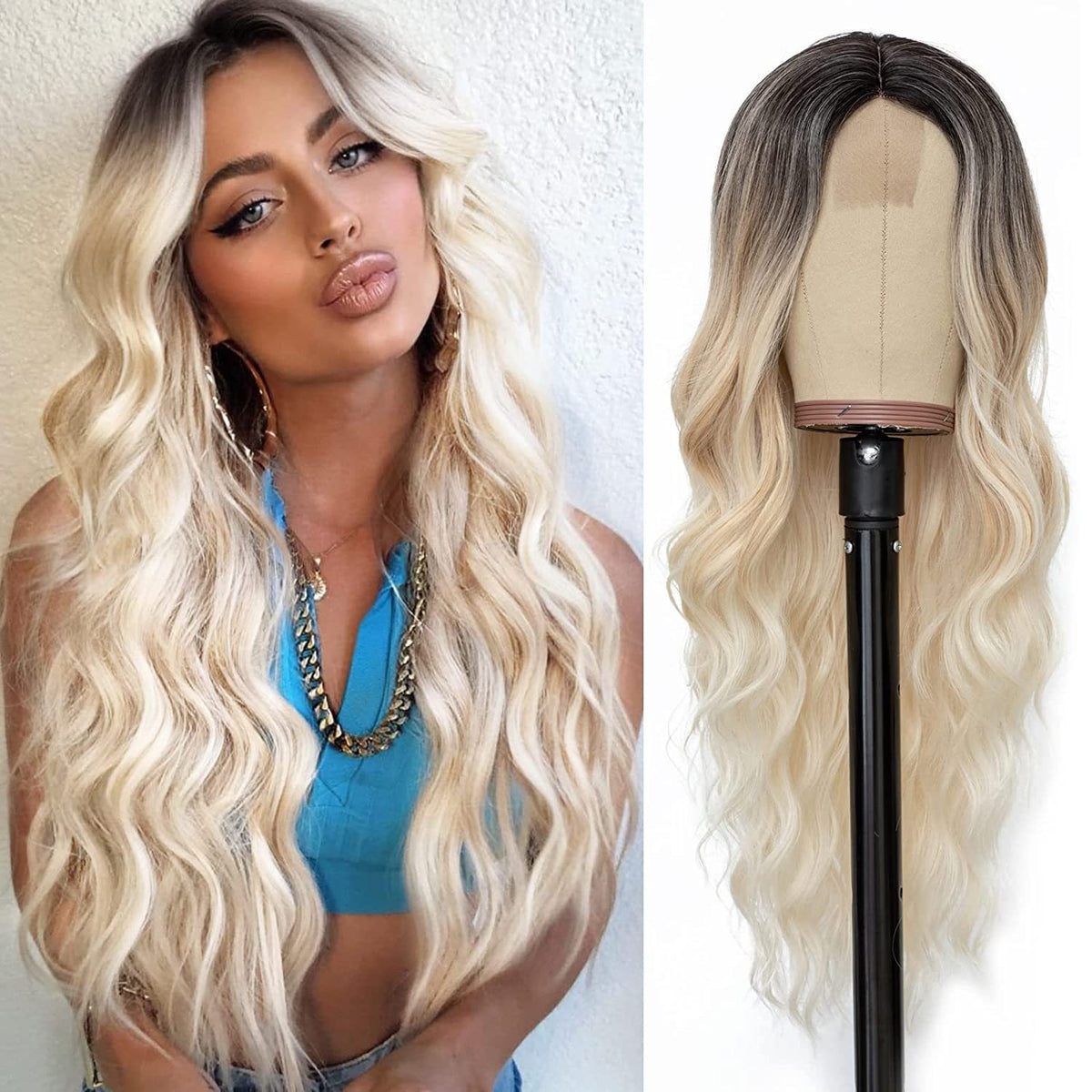 Long Wavy Lace Front Wig for Natural-Looking Glam