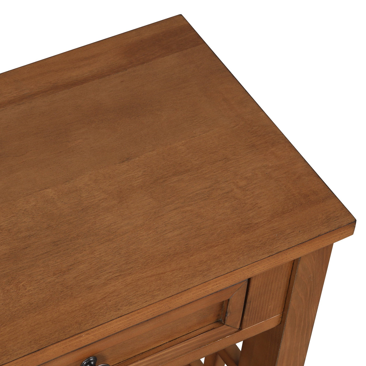 Farmhouse Pine Entryway Console Table with 4 Drawers