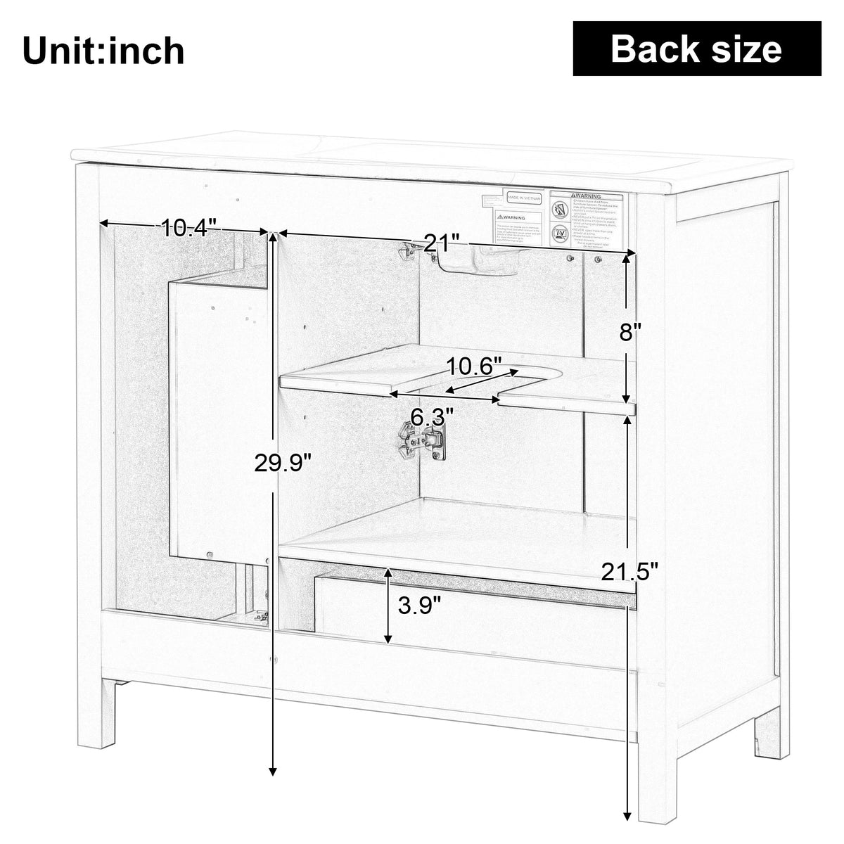 36 Inch Sage Green Bathroom Vanity with Sink and Storage