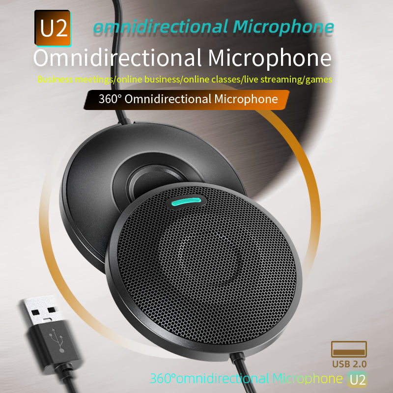 USB Omnidirectional Microphone for Video Calls & Meetings