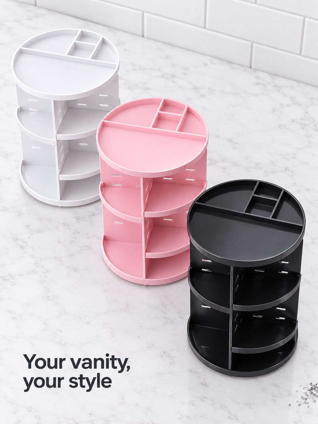 360 Rotating Makeup Organizer for Vanity and Skincare