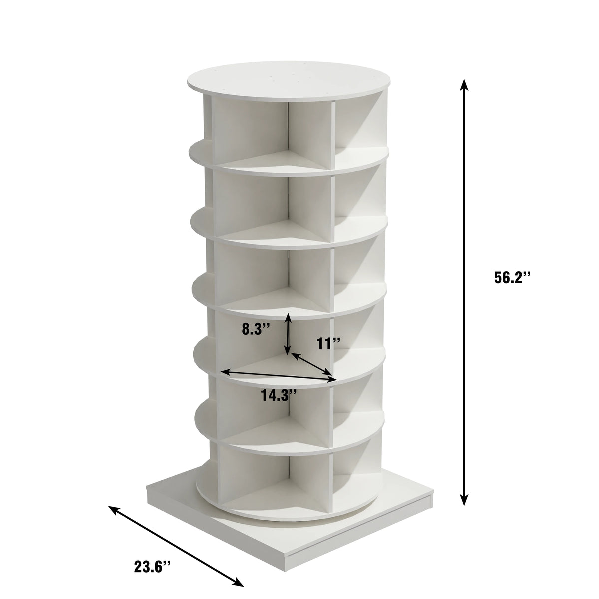 360 Rotating Shoe Cabinet with 6 Tiers for Entryways