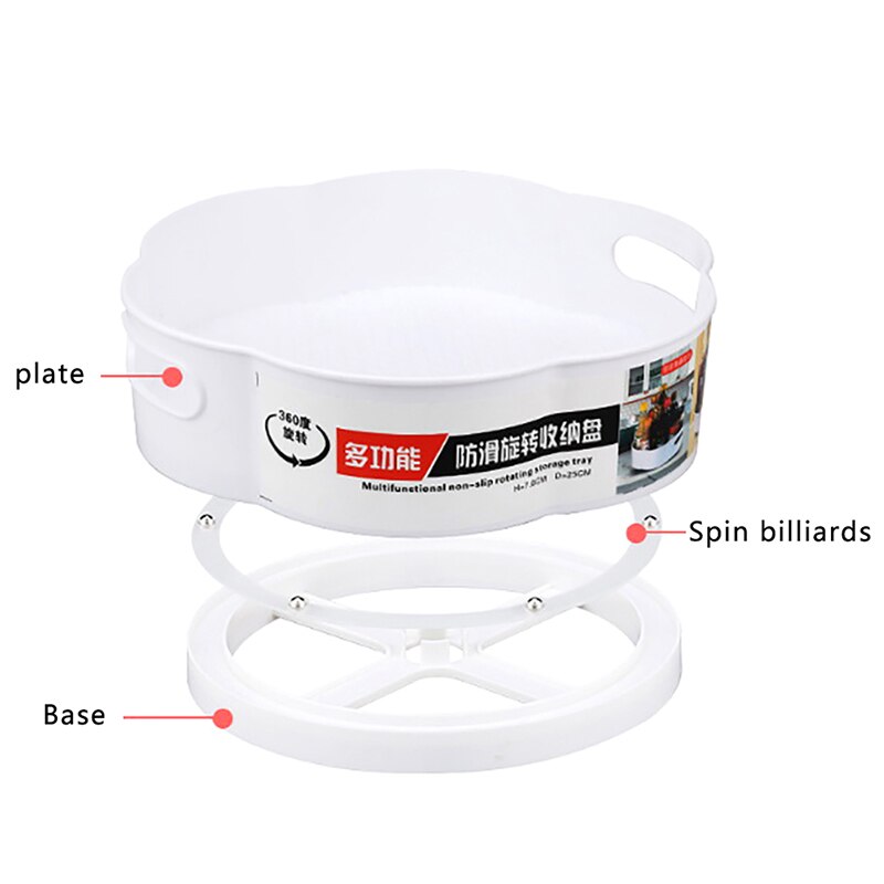360 Rotating Spice Tray with Non-Slip Base for Counters
