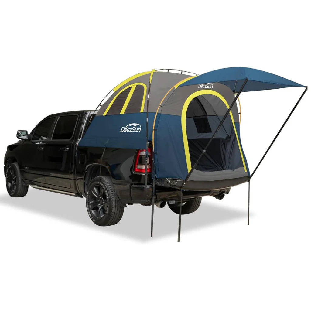 Pickup Truck Bed Tent with Awning & Waterproof Rainfly