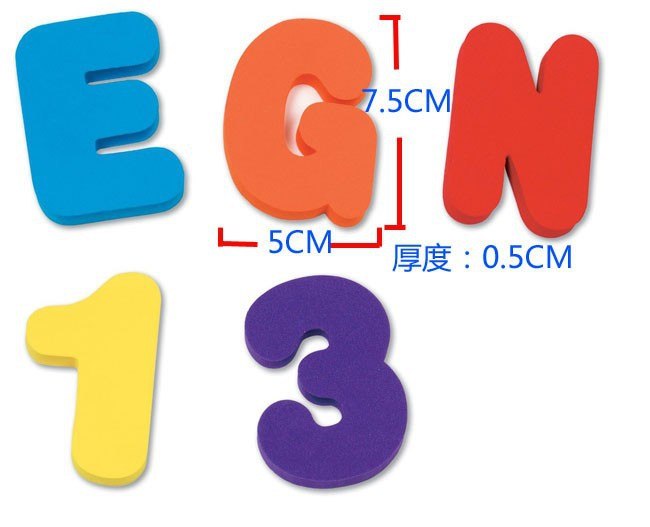Foam Bath Letters & Numbers for Toddler Learning Play