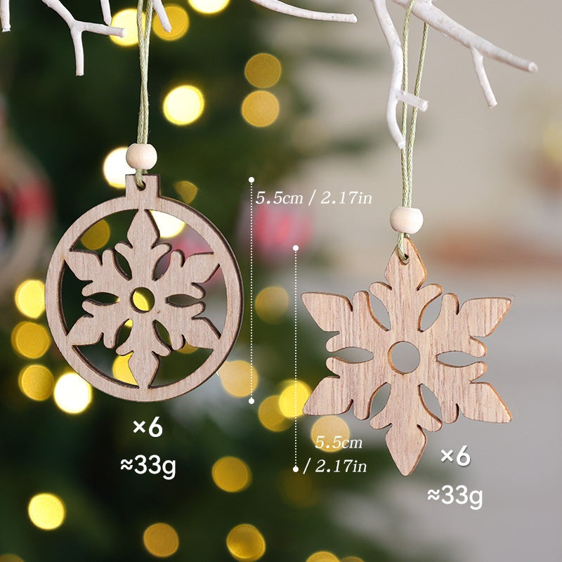Wooden Christmas Ornaments for Warm Rustic Tree Decor