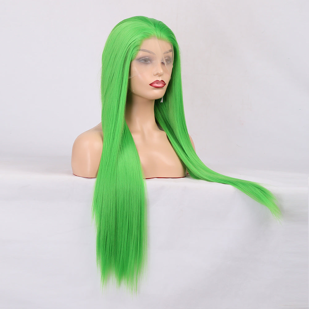 Long Neon Green Lace Front Wig For Instant Bold Drama