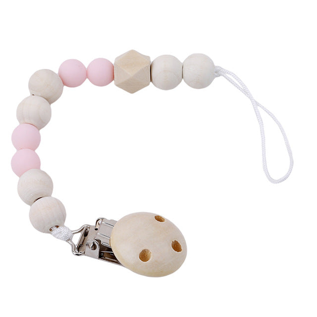Wooden Pacifier Clip for Calmer, Easier Baby Outings