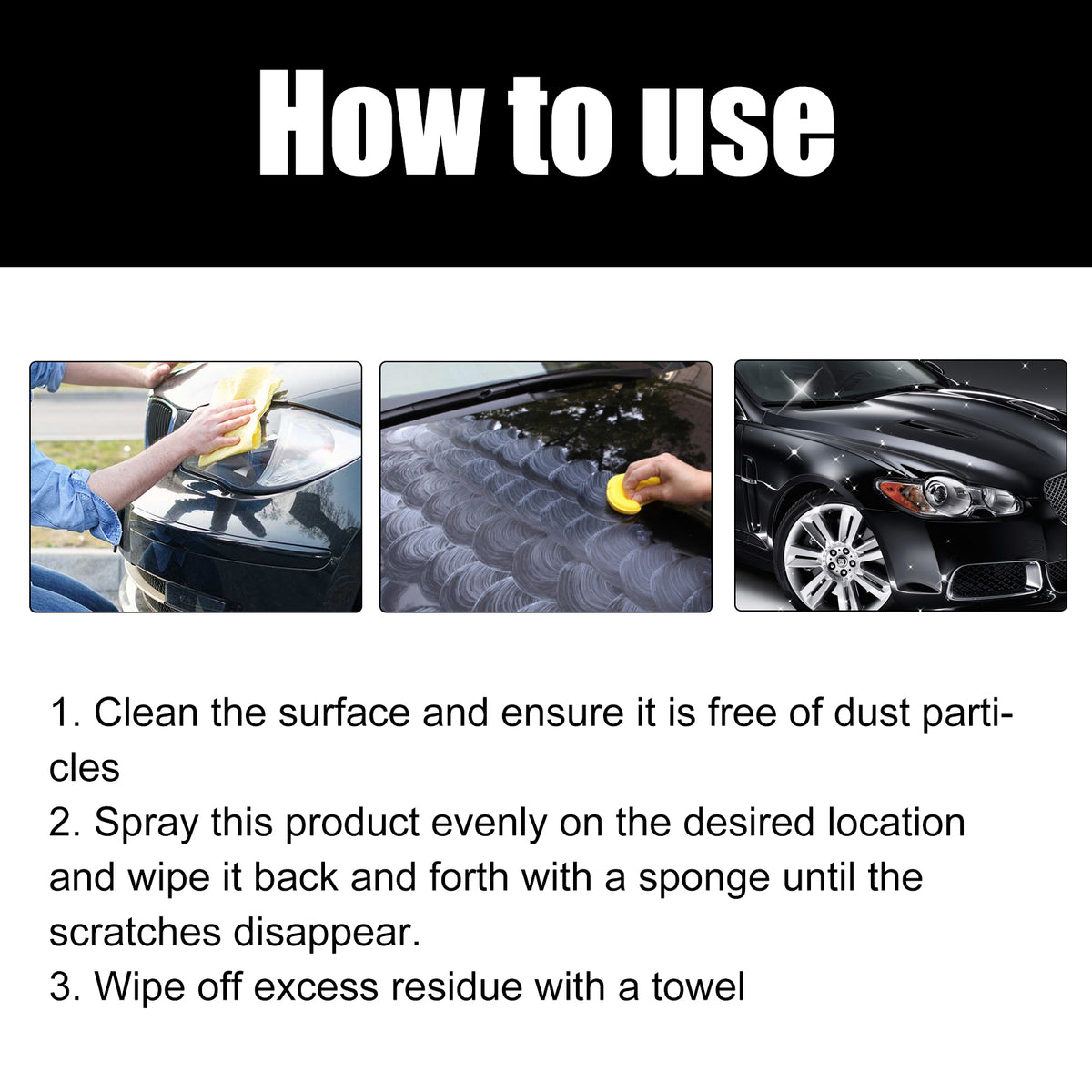 Car Scratch Remover Kit for Paint Scuffs and Swirls