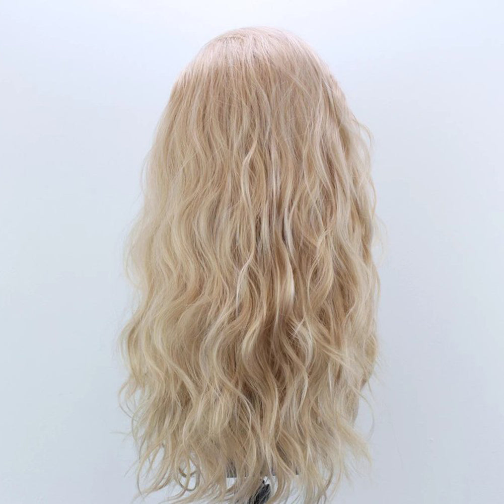 Lace Front Wig for Long, Natural Linen-Blonde Waves