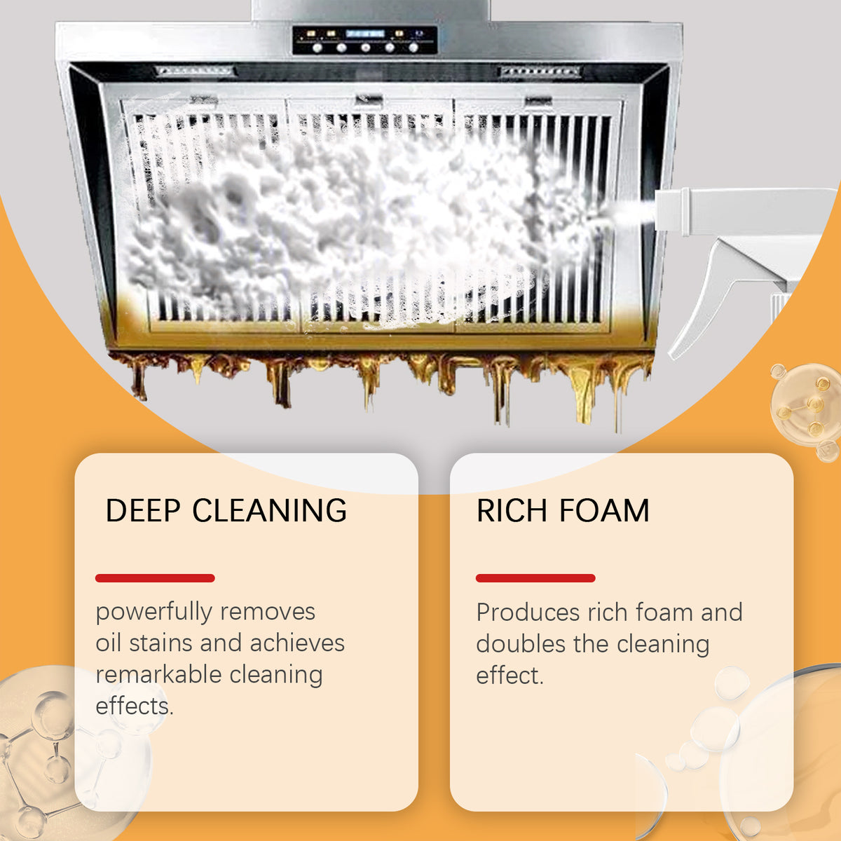 Kitchen Foam Cleaner for Heavy Grease Deep Cleaning