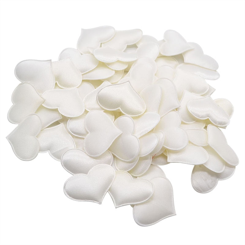 Satin Heart Petals Wedding Confetti, 50-Piece Decor