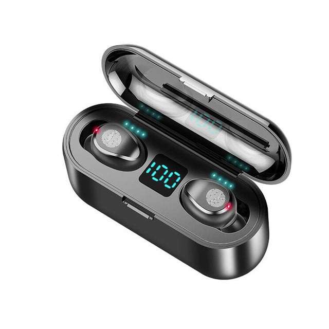 True Wireless Earbuds with 2000mAh Power Bank Case