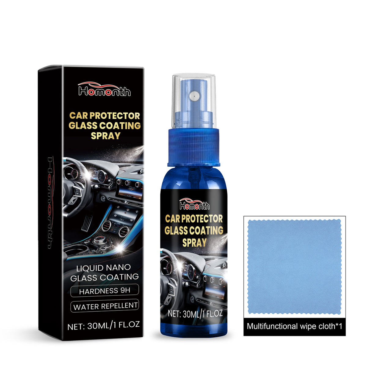 Automotive Interior Coating: 9H Water-Repellent Shield