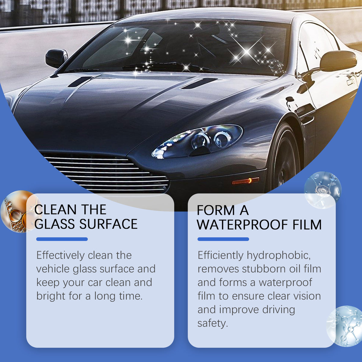 Windshield Cleaning Tablets for Clearer Rainy Driving