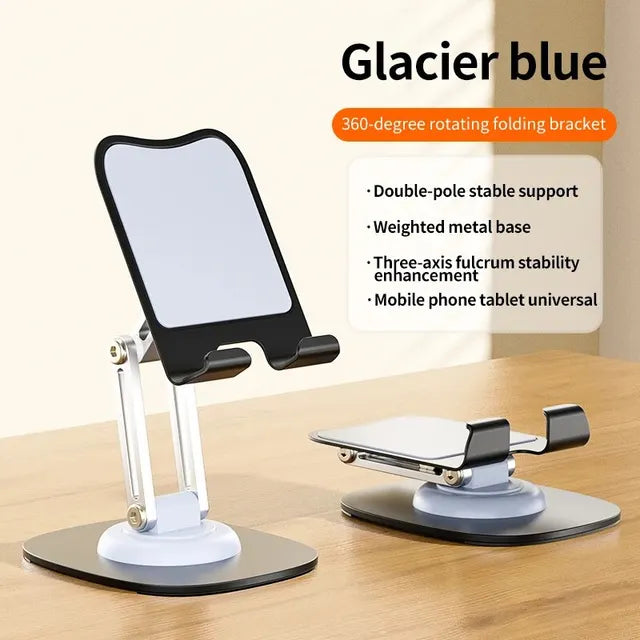Phone Stand for Desk, 360° Rotating Aluminum Holder