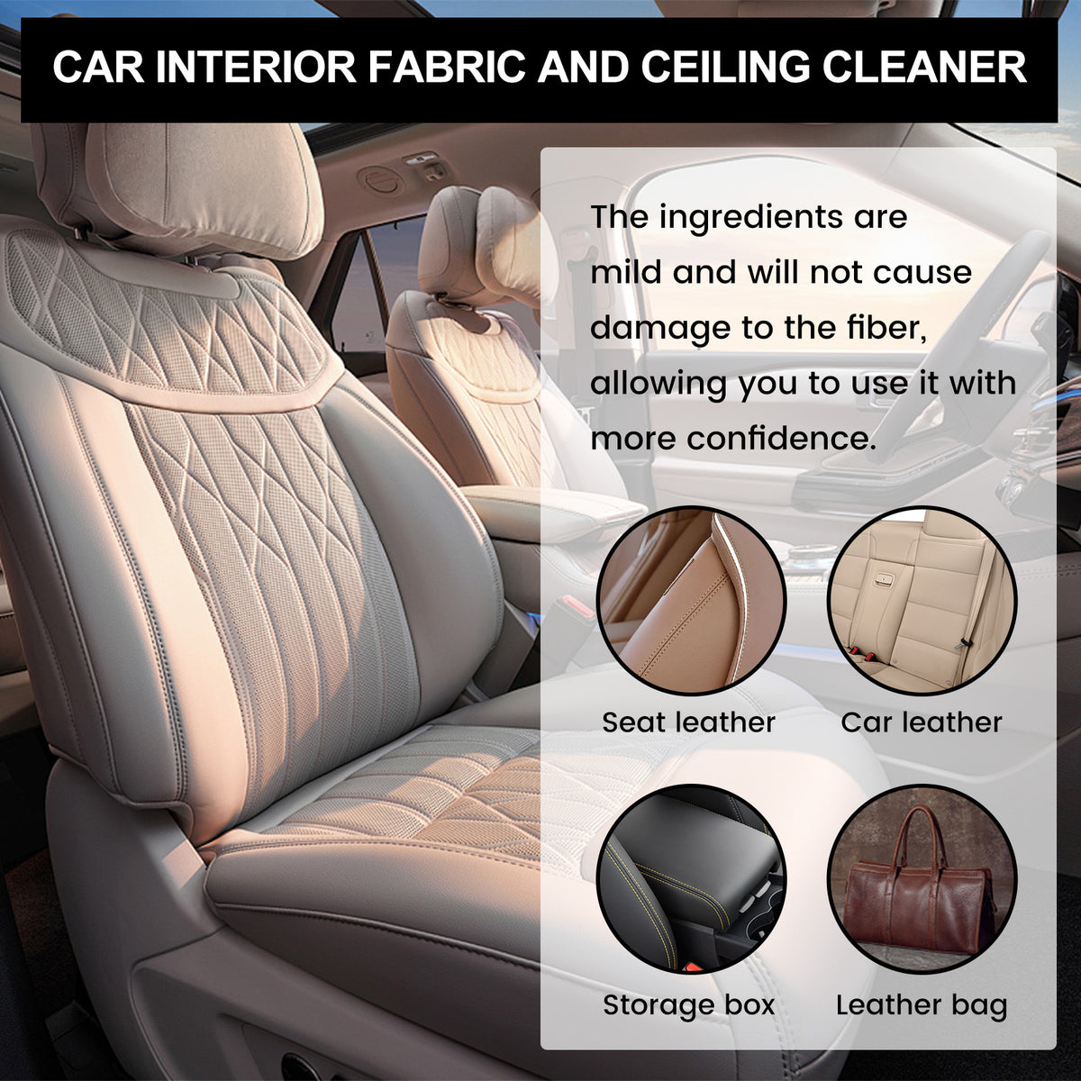Automotive Leather Cleaner for Deep Interior Care and Seats