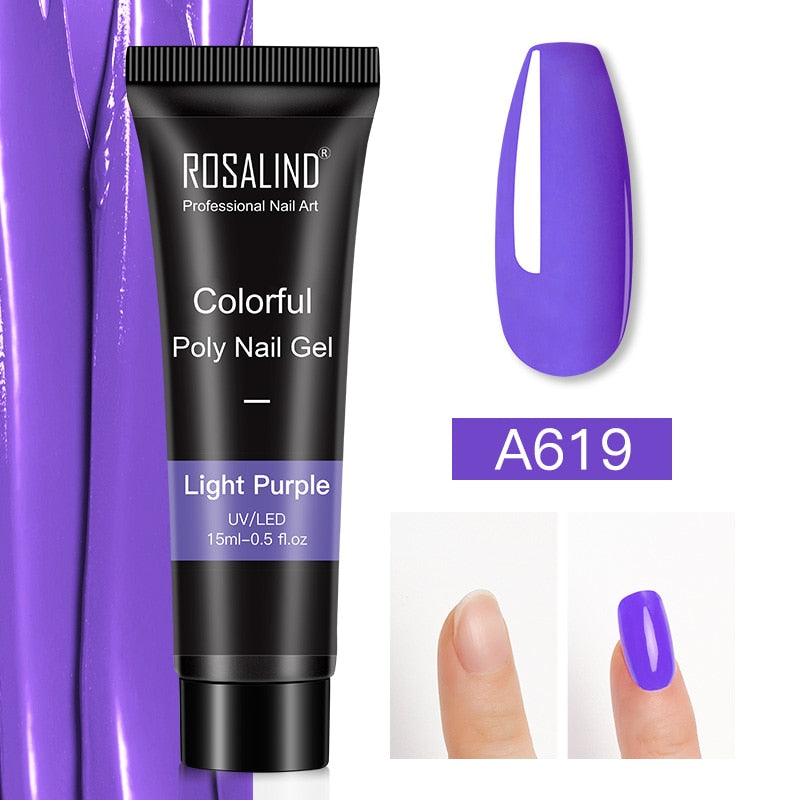 Glitter Poly Nail Gel Extensions for Salon-Style Sparkle