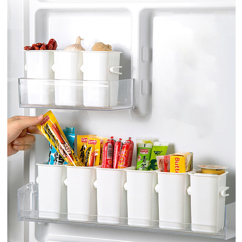 Fridge Door Storage Bins for Organized Kitchen Shelves