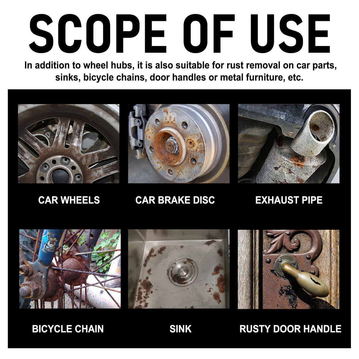 Wheel Rust Remover Spray for Brighter Metal Wheels