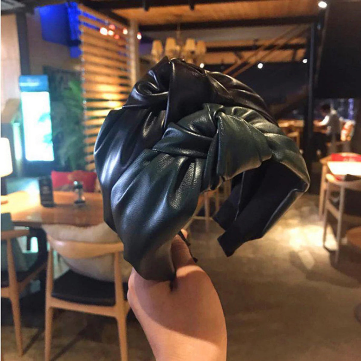 PU Leather Wide Headband for Polished Everyday Style