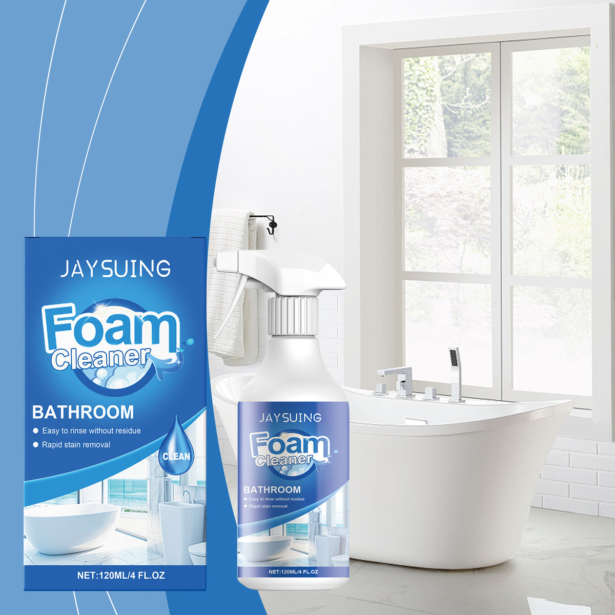 Bathroom Foam Cleaner for Fast Stain Removal