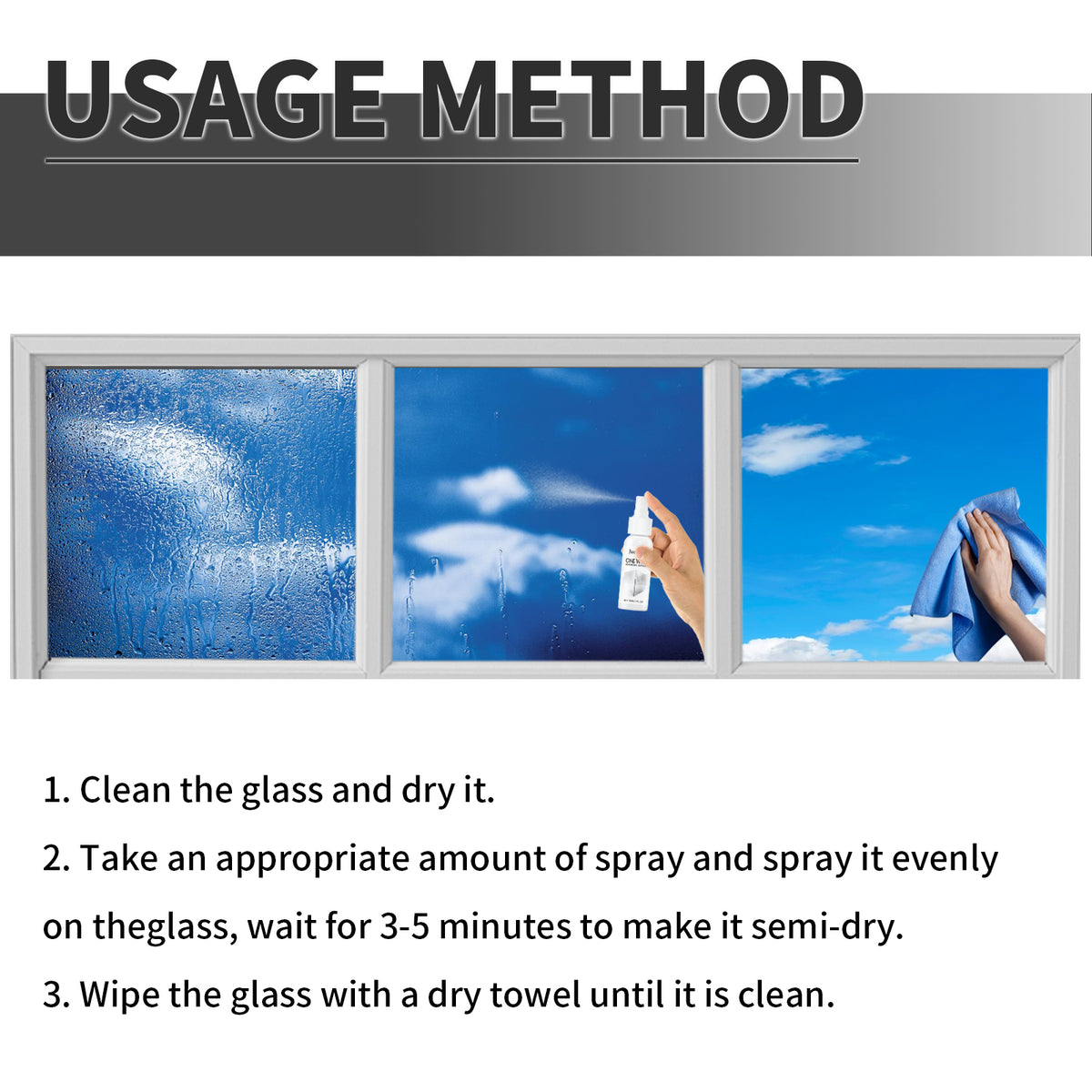 Glass Cleaner Spray for Clearer Mirrors and Windows
