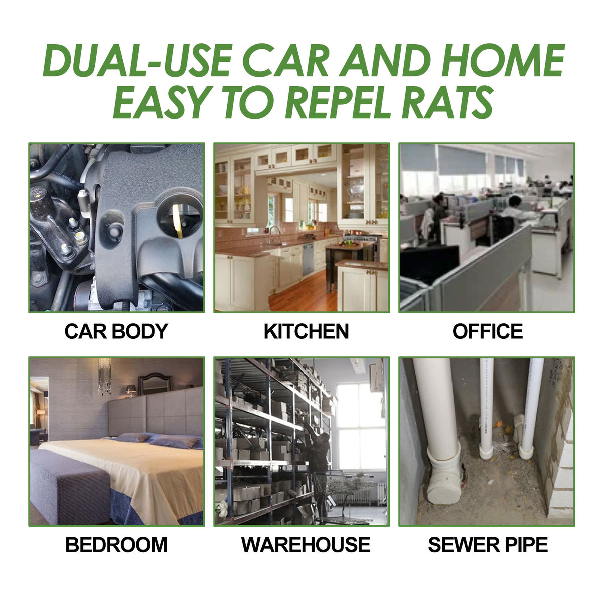 Rat Repellent Pills for Cars, Home & Outdoor Areas