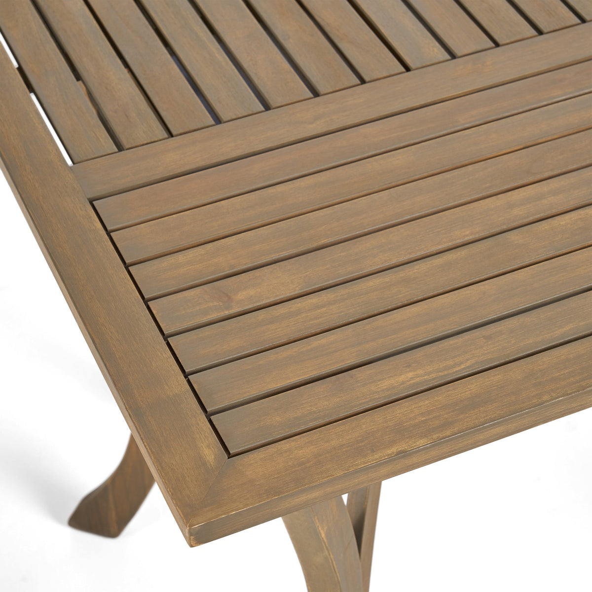 Rectangular Outdoor Dining Table in Weathered Wood