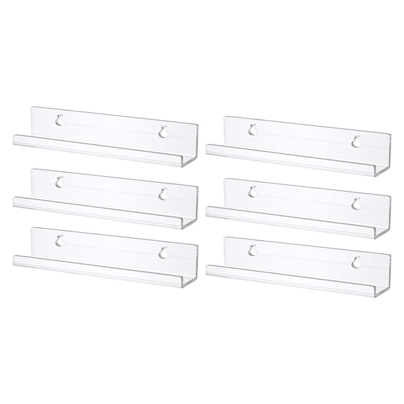 Floating Clear Acrylic Record Shelf for Wall Display