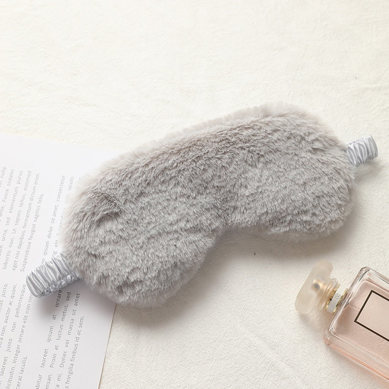 Cute Plush Sleep Mask — Light-Blocking Comfort for Deeper