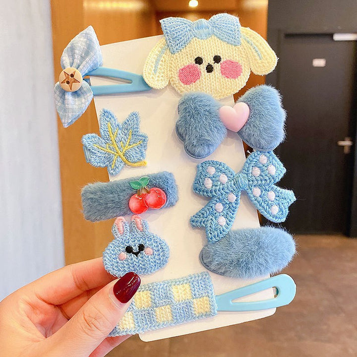 Plush Hair Clips for Kids – Cute Bangs & Side Clips