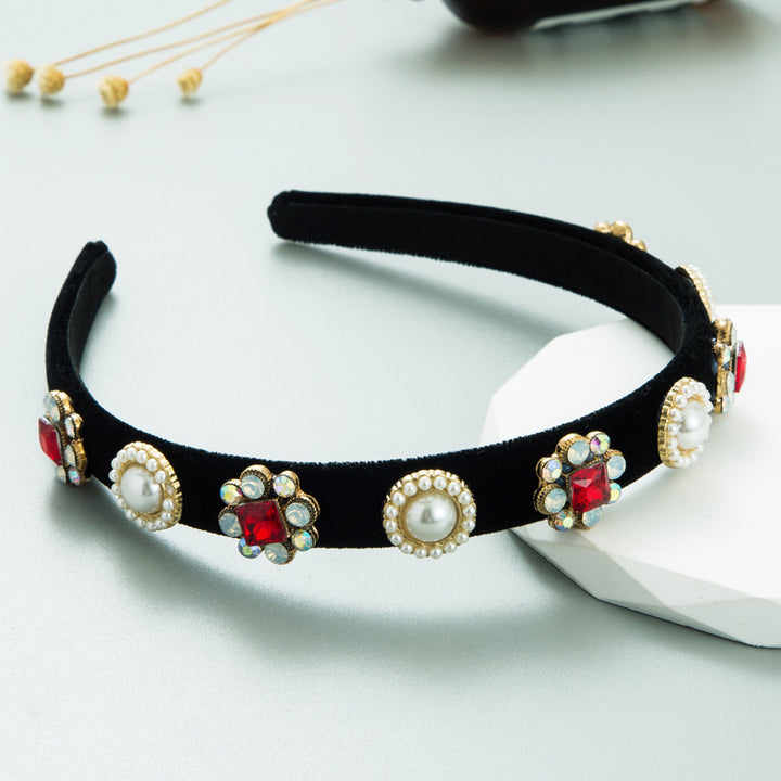 Velvet Jeweled Headband For Instant Regal Evening Style