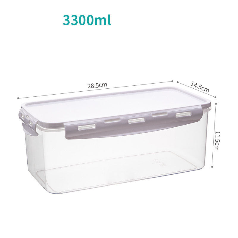 Clear Fridge Storage Box with Lid, Stackable Food Keeper